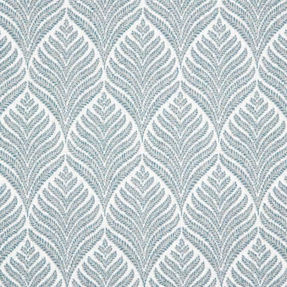 Sunbrella Drapery / Roman Shade Fabric Botanical Surf (146438-0002)