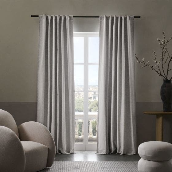 Sunbrella® Durant Blackout Curtain​​ - Gravel