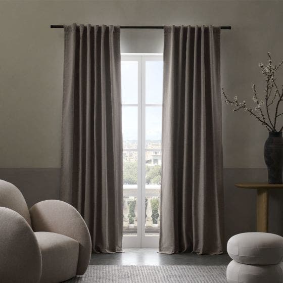 Sunbrella® Durant Blackout Curtain​​ - Mushroom