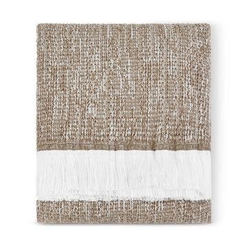 Sunbrella Crosshatch Indoor Outdoor Throw - Latte