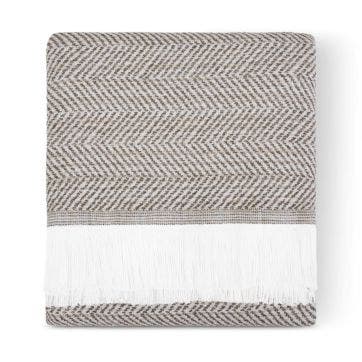 Sunbrella Herringbone Indoor Outdoor Throw - Ashe - Folded