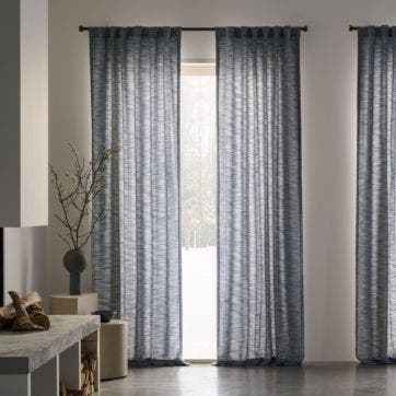 Sunbrella® Taylor Light Filtering Curtain​​ - Indigo