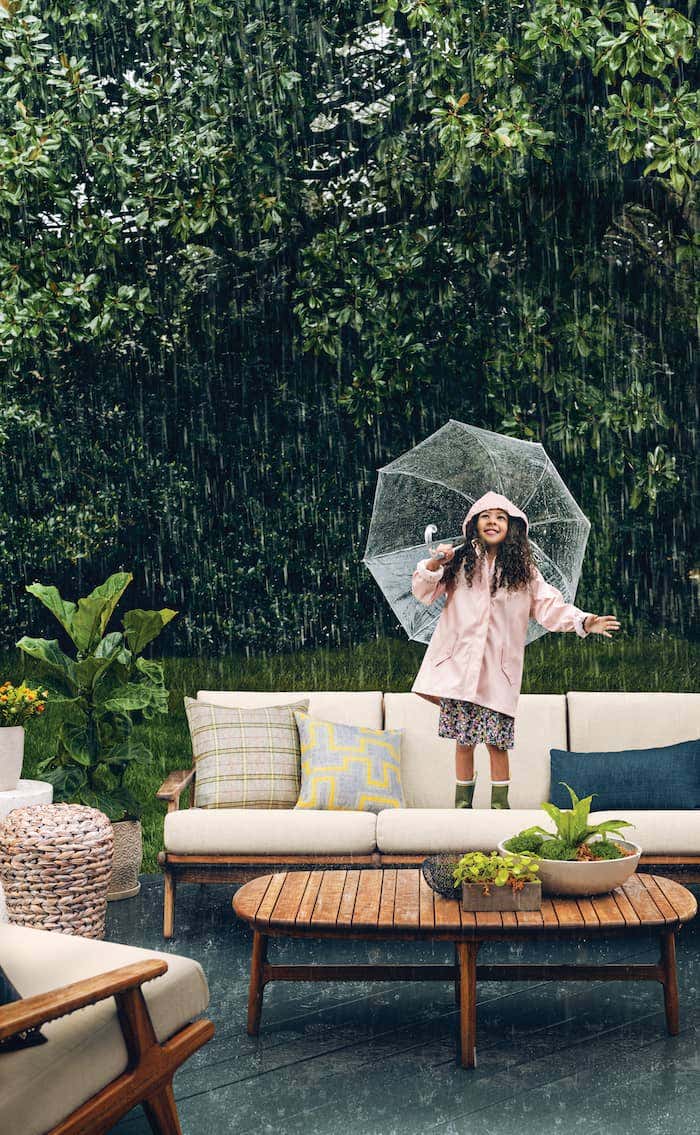 Rain or shine, Sunbrella fabrics offer the durability to maintain fresh look and feel, all season long.