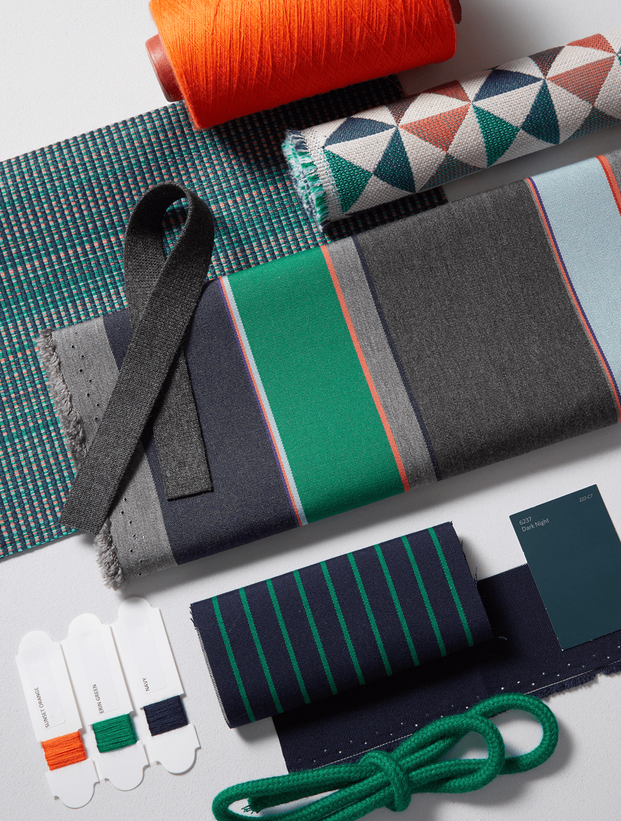 A collection of Dimension fabrics featuring Expand Prep.