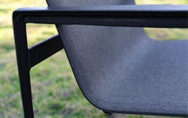 gray chair sling seat on grass lawn