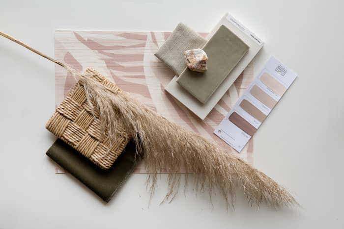 Sunbrella fabrics, like 3Beaches Textiles’ Daintree Palm in Morganite, can help inspire a less expected fall decor update. Photo courtesy of 3Beaches Textiles.