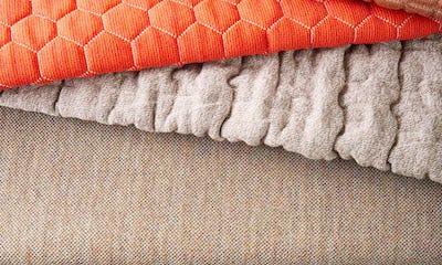 Tan upholstery fabric and rope