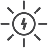 Sun electricity icon