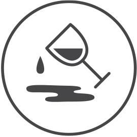 Icon of a glass of wine spilling