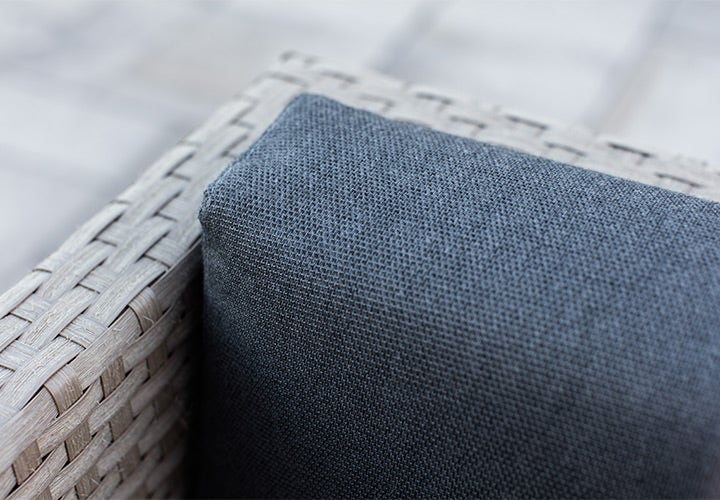 Closeup of Sling fabric on chair