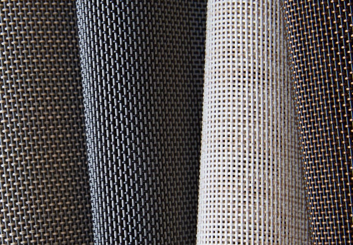 Closeup of blue Sling fabric